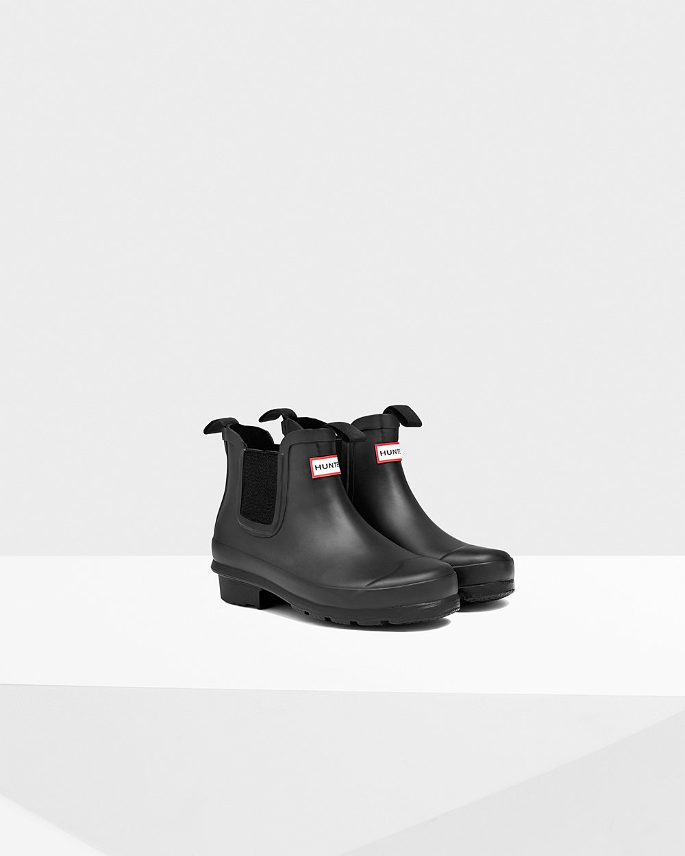 Kids Chelsea Boots - Hunter Original Big (76WZQHNVK) - Black